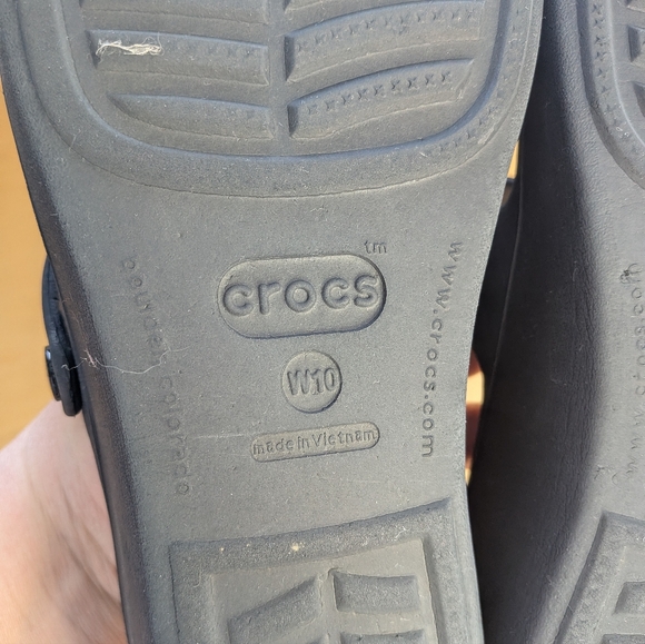 CROCS Patricia Wedge Women Sandals Size 10 US Black Color Waterproof Rubber - Picture 5 of 8